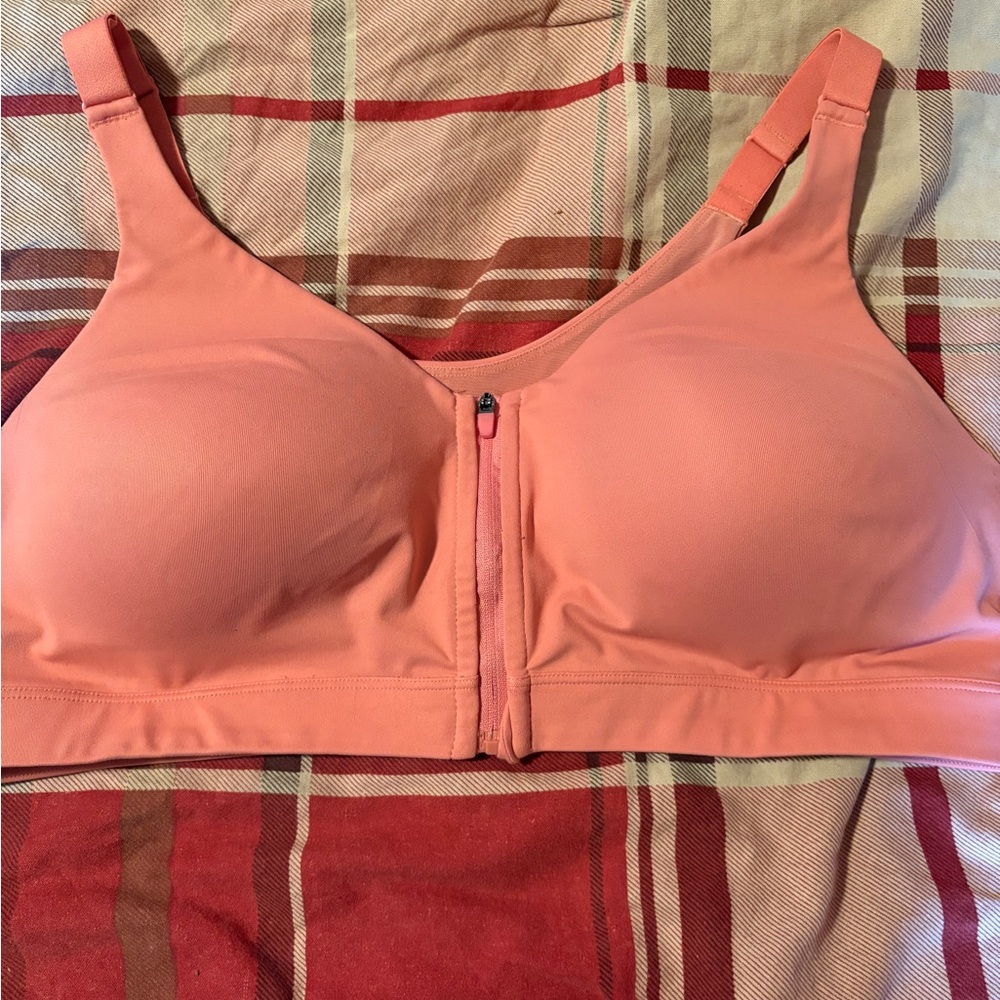 Old Navy Peach Front-Zip Bra